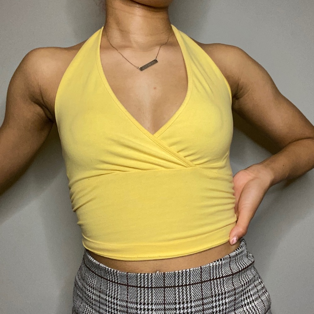 Yellow halter top